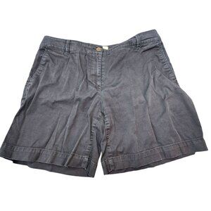 Talbots Womens Black Shorts Cotton Blend Bermuda Size 6 JJ3986
